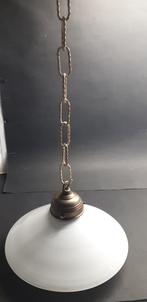 Oude Hanglamp Melkglas kap, Antiek, Gebruikt, 50 tot 75 cm, N.v.t.