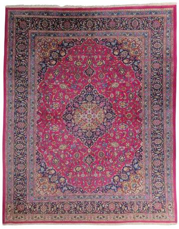 Groot Perzisch tapijt kashan 380x300 wollen vloerkleed iran beschikbaar voor biedingen