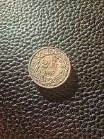 Zwitserse 2 Franc munt uit 1937 – Zilver, Postzegels en Munten, Munten | Europa | Niet-Euromunten, Ophalen of Verzenden, Overige landen