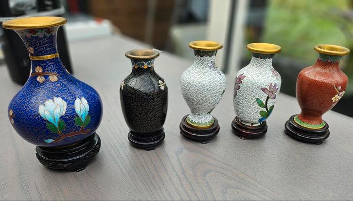 Cloisonne vaasjes, Antiek en Kunst, Antiek | Vazen, Ophalen of Verzenden