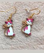 Oorbellen kat, Sieraden, Tassen en Uiterlijk, Oorbellen, Verzenden, Nieuw, Goud, Hangers