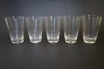 vintage mid century geslepen glas water sap 5x streep, Huis en Inrichting, Keuken | Servies, Glas of Glazen, Ophalen of Verzenden
