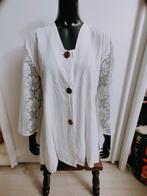 Witte dames blouse - bloes met kanten mouwen maat M, Maat 38/40 (M), Ophalen of Verzenden, Wit, Zo goed als nieuw