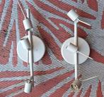 Set van 2 witte plafondlampen, Ophalen of Verzenden, Gebruikt, Metaal, Modern