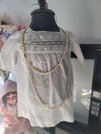 Vintage kunst parel ketting lang model foto 1 en 2, Sieraden, Tassen en Uiterlijk, Kettingen, Overige kleuren, Belle Vieille Brocante