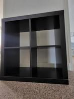 IKEA Kallax kast - 4 vakken - zwart, Huis en Inrichting, Kasten | Boekenkasten, Ophalen, Met plank(en), Kunststof, Gebruikt