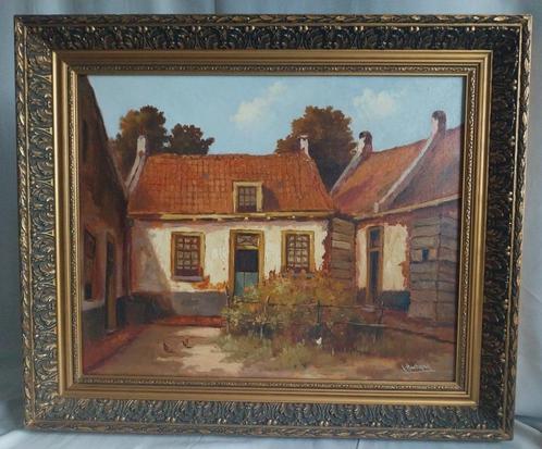 Louise Hartman (1905-1970) - 't Hofje - 1950, Antiek en Kunst, Kunst | Schilderijen | Klassiek, Ophalen