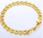 18K goud verguld armband lengte 17.5 cm, Ophalen of Verzenden, Nieuw, Goud, Overige materialen