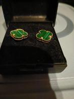 Van Cleef & Arpels Oorbellen Malachiet, Sieraden, Tassen en Uiterlijk, Oorbellen, Gebruikt, Ophalen of Verzenden, Met edelsteen