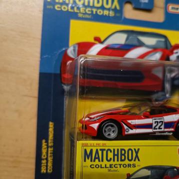 Matchbox Collectors 2016 Chevy Corvette Stingray rood