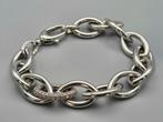 Zilveren fantasie schakel armband met zirkonia. 2025/597., ., Nieuw, Ophalen of Verzenden, Met edelsteen
