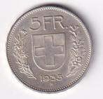 Zwitserland 5 Franc 1935 B  met randtikje, Postzegels en Munten, Munten | Europa | Niet-Euromunten, Verzenden, Overige landen