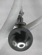 OORKNOPJES VOORZIEN VAN DONKER GRIJZE PARELACHTIGE STEEN, Sieraden, Tassen en Uiterlijk, Oorbellen, Overige kleuren, Nieuw, Ophalen of Verzenden