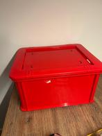 Doos met deksel rood, Doe-het-zelf en Verbouw, Kratten en Dozen, 40 tot 60 cm, Minder dan 35 cm, Minder dan 50 cm, Ophalen of Verzenden
