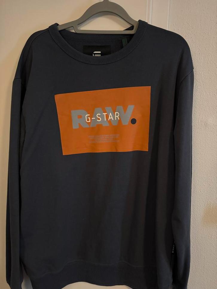 G-Star Trui - L, Kleding | Heren, Truien en Vesten, Zo goed als nieuw, Maat 52/54 (L), Blauw, Ophalen of Verzenden
