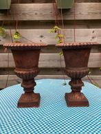 Gietijzeren louvre vazen - 2 stuks / Kerst, Tuin en Terras, Tuinvazen, Ophalen