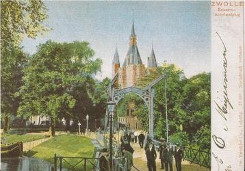 Herdruk ansichtkaart Zwolle rond 1900 Prov Over. Museum 1975 beschikbaar voor biedingen