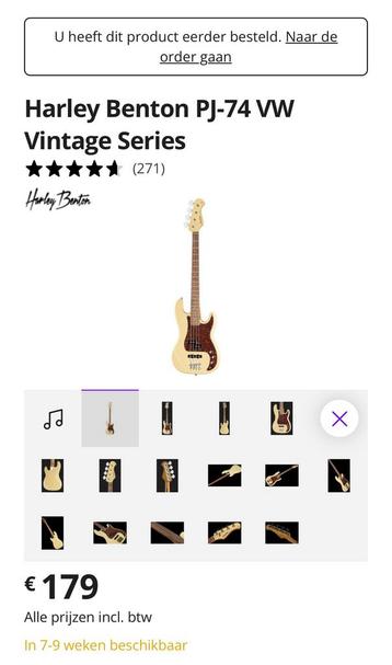 Harley Benton PJ-74 VW Vintage Series beschikbaar voor biedingen