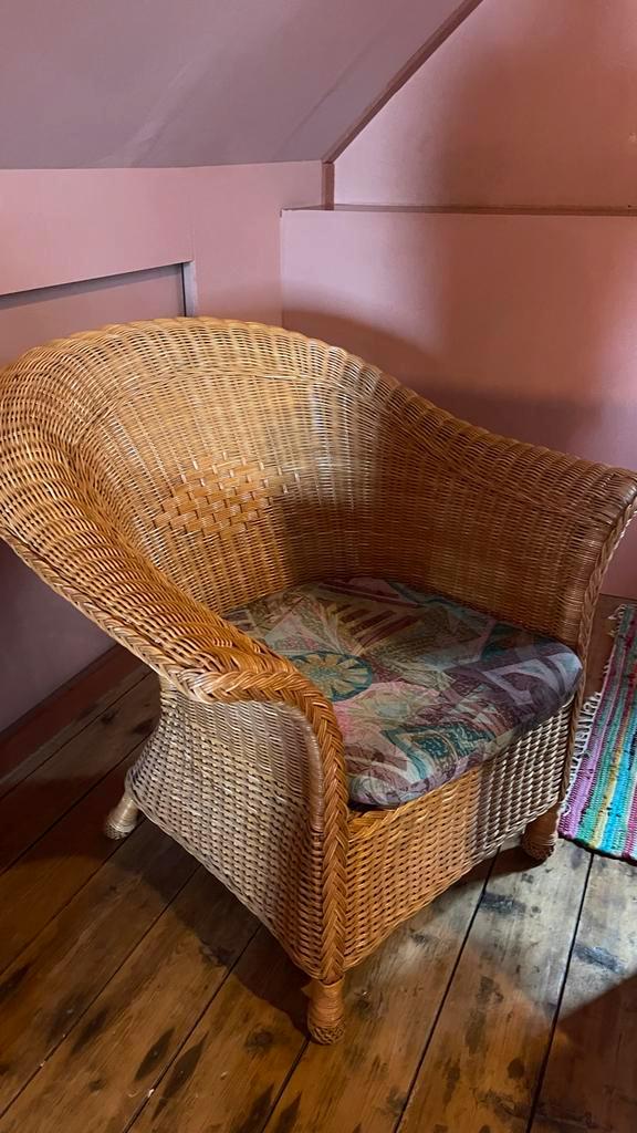 Rotan Pauw Stoel - Brocante Charme, Antiek en Kunst, Antiek | Meubels | Stoelen en Banken, Ophalen