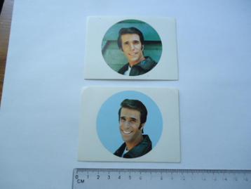 sticker oud Fonzie tv jaren 70 2 x verschillend seventies re beschikbaar voor biedingen
