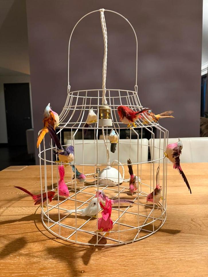 Hanglamp Kinderkamer Dutch Dilight wit met vogeltjes, Huis en Inrichting, Lampen | Hanglampen, Zo goed als nieuw, Minder dan 50 cm