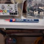 soldeer (tin + lood) en soldeerbout 25 cm., Ophalen of Verzenden, Zo goed als nieuw