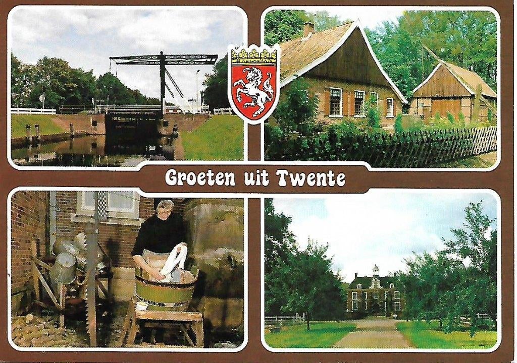 Overijssel- -4-luik, Twente., Verzenden, 1980 tot heden, Gelopen, Overijssel