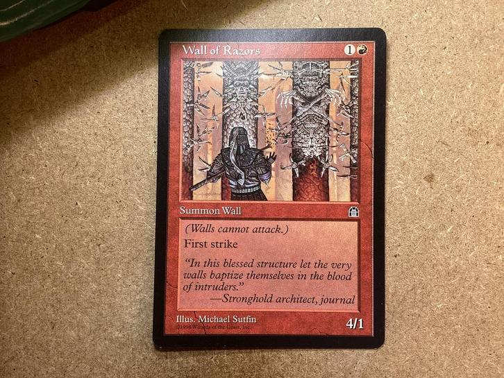 1x Wall of Razors (Near Mint), Hobby en Vrije tijd, Verzamelkaartspellen | Magic the Gathering, Zo goed als nieuw, Losse kaart