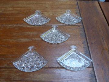 5 vintage persglazen schaaltjes waaier, Avon beschikbaar voor biedingen