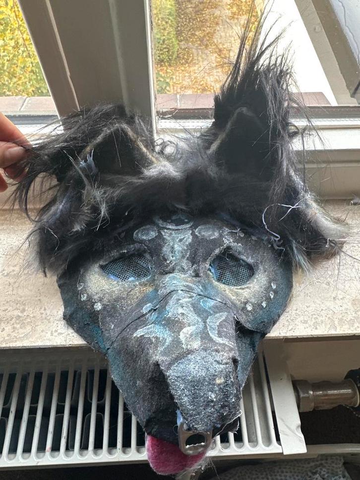 Therian Wolf/Dog Masker, Hobby en Vrije tijd, Kostuums, Theaterbenodigdheden en LARP, Gebruikt, Accessoires, Ophalen of Verzenden