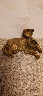 ART DECO  IERSE SETTER INKTPOT KOP KAN GEOPEND WORDEN 13 CM, Antiek en Kunst, Ophalen of Verzenden