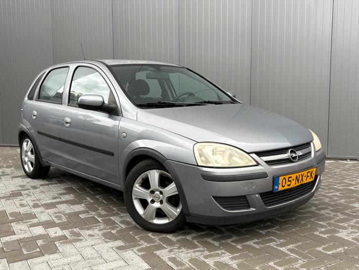 Opel Corsa 1.2 16V 5D 2004 Grijs, Auto's, Opel, Particulier, Benzine, C, Hatchback, Handgeschakeld, Origineel Nederlands, Zilver of Grijs