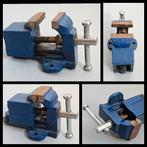 Miniatuur bankschroef, blauw, Antiek en Kunst, Antiek | Gereedschap en Instrumenten, Ophalen of Verzenden