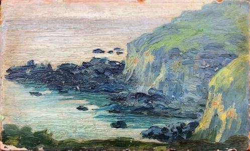 M .B initialen Marius Bauer "" Kustgezicht "", Antiek en Kunst, Kunst | Schilderijen | Klassiek, Verzenden