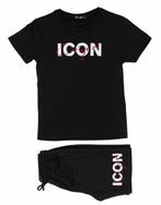 Nieuw icon setje (t-shirt en korte broek) 158-164, Kinderen en Baby's, Kinderkleding | Maat 158, Icon, Jongen of Meisje, Nieuw