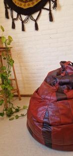 Vintage leren patchwork zitzak - in de stijl van De Sede, Ophalen, Gebruikt, Onbekend, Onbekend