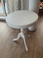 Tafeltje rond wit, Huis en Inrichting, Tafels | Bijzettafels, Ophalen, Rond, 55 tot 75 cm, Zo goed als nieuw