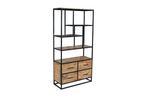 Industrieel mangohouten boekenkast, 100x200x40cm, Huis en Inrichting, Nieuw, 25 tot 50 cm, 100 tot 150 cm, Metaal