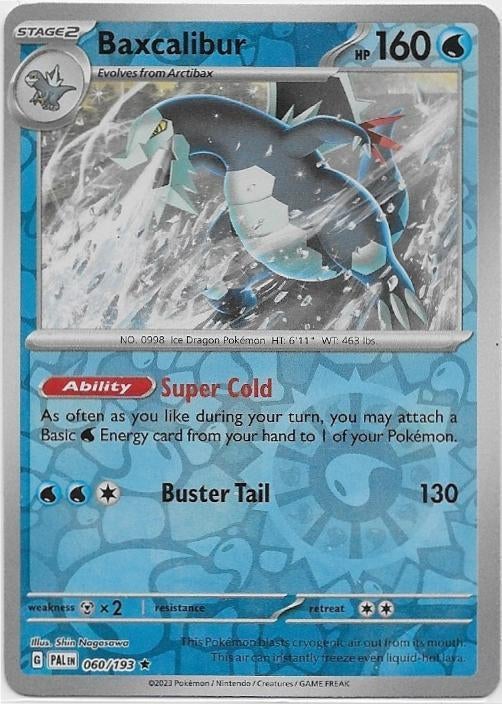 Paldea Evolved,  Baxcalibur [reverse] 60/193, Verzenden, Nieuw, Losse kaart