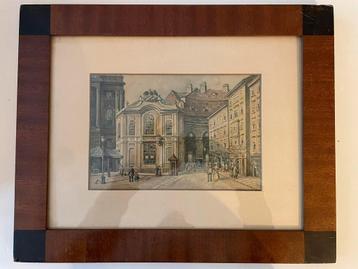 Aquarel Palais Niederösterreich, Wenen, ca. 1900 beschikbaar voor biedingen