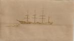 boot oude foto Russische viermaster Mariechen 1918 Java, Ophalen of Verzenden, Gebruikt, Zeilboot, Kaart, Foto of Prent
