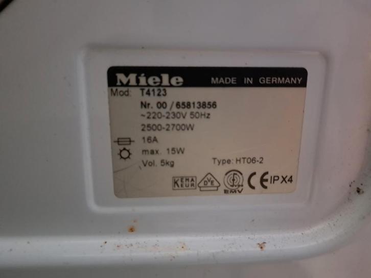 Miele T4123 Luchtafvoer Wasdroger, Witgoed en Apparatuur, Wasdrogers, Gebruikt, Luchtafvoer, Voorlader, 4 tot 6 kg, 85 tot 90 cm