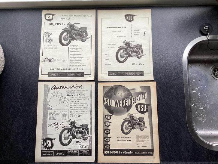 NSU MOTOREN, jaren 50, Motoren, Handleidingen en Instructieboekjes, Overige merken, Ophalen of Verzenden