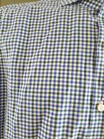 Borrelli Napoli nette geruiten blouse overhemd 42 16.5 L, Kleding | Heren, Overhemden, Blauw, Halswijdte 41/42 (L), Zo goed als nieuw