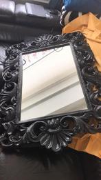 Grote spiegel hoogglans zwart barok, Antiek en Kunst, Ophalen, Rechthoekig, 50 tot 100 cm