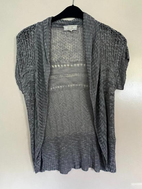 Grijs gehaakt vestje / hesje, Kleding | Dames, Blouses en Tunieken, Zo goed als nieuw, Maat 38/40 (M), Grijs, Ophalen of Verzenden