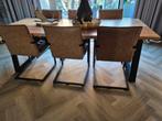 6 mooie stevige eetkamerstoelen, Huis en Inrichting, Complete eetkamers, Ophalen, Gebruikt, 4 tot 6 stoelen