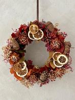 Prachtige krans 35cm  herfstkrans kerstkrans deco lampjes, Ophalen, Nieuw