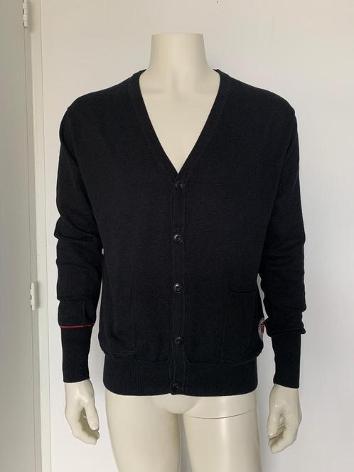 EVISU GENES cardigan XL zwart, Kleding | Heren, Truien en Vesten, Gedragen, Maat 56/58 (XL), Zwart, Verzenden