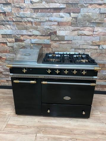 Luxe Lacanche Fornuis 4pits met Friteuse zwart messing 110cm beschikbaar voor biedingen